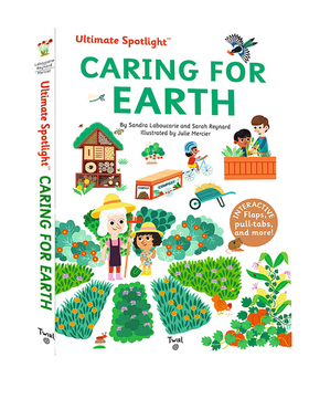 英文原版 Ultimate Spotlight: Caring for Earth 保护地球 精装立体翻翻书 幼儿科普玩具书 STEM启蒙绘本 Twirl
