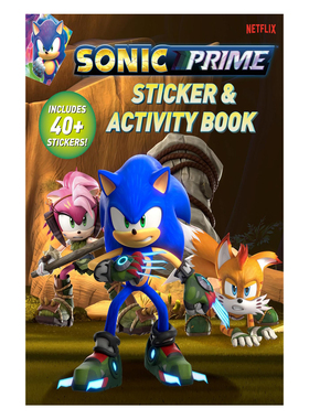 预售 英文原版 索尼克 贴纸和活动书 包括 40 多个贴纸 Sonic Prime Sticker & Activity Book: Includes 40+ stickers