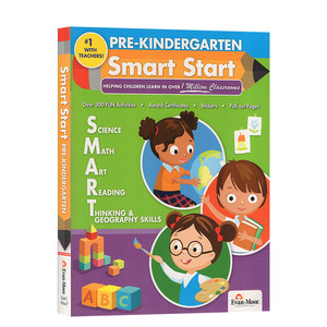 学前初级技能铅笔刀综合版Smart Start Pre Kindergarden幼儿练习册教辅教辅 Evan Moor加州教辅英文原版 Skill Sharpeners