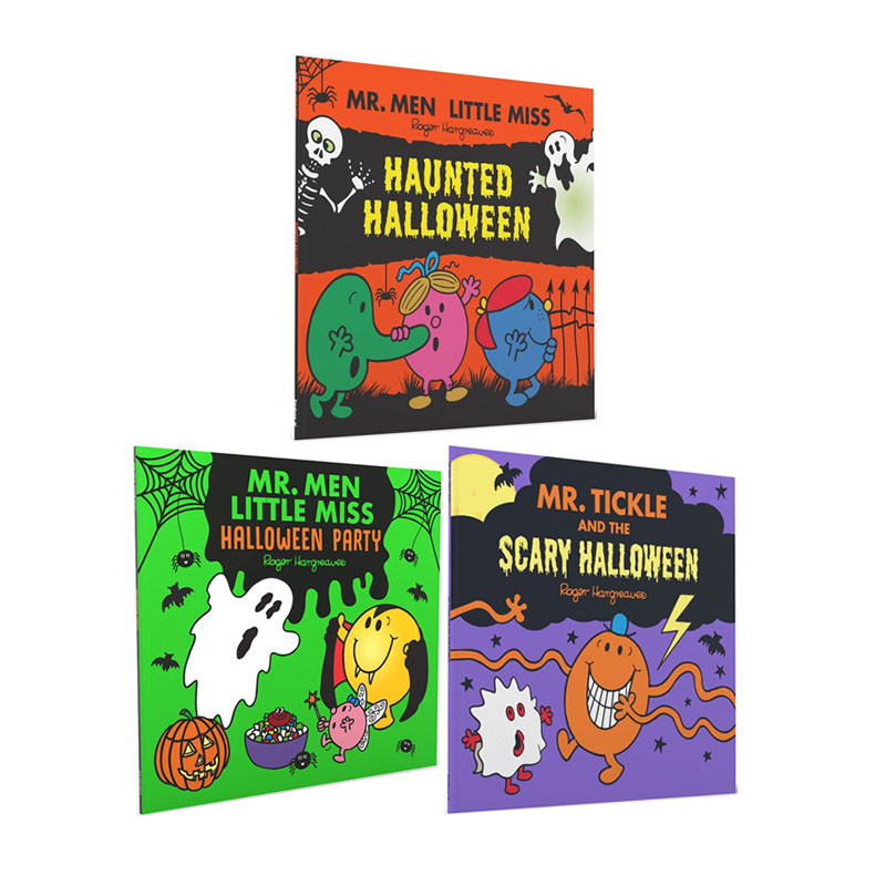 奇先生妙小姐 万圣节大开本 3册 Mr Men Little Miss Halloween 英文原版 儿童启蒙认知故事图画书