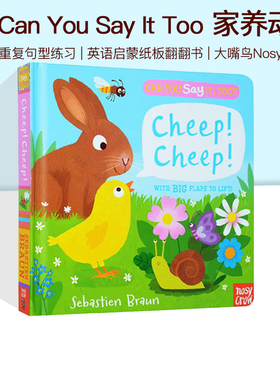 英文原版 Can You Say It Too Cheep!Cheep! 幼儿启蒙阅读 纸板翻翻书