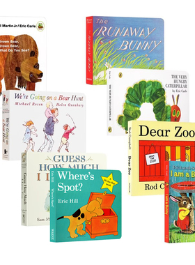 英文原版启蒙绘本 I Am a Bunny 我是一只兔子 Goodnight Moon 月亮晚安 好饿的毛毛虫 棕熊你看到了什么 Let's Find Momo