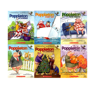英文原版 Poppleton 小猪波普尔顿 6册  Scholastic Acorn 学乐大树姐妹篇橡树系列 桥梁章节书 英语课外阅读分级读物