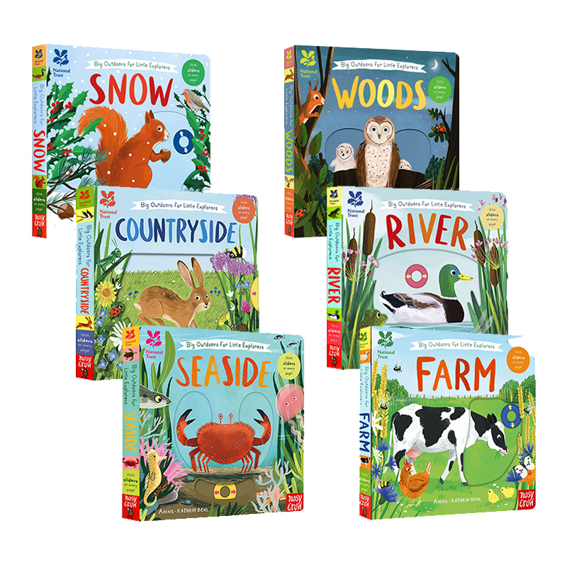 英文原版 Big Outdoors for Little Explorers 小小探险家 6册 Snow/Farm/Countryside 自然生态科普兴趣绘本 National Trust