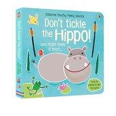 Don 亲子互动绘本图画书 河马挠痒痒 Hippo 儿童触觉感官认知 Tickle Usborne 尤斯伯恩 纸板触摸发声书 the 英文原版 预售