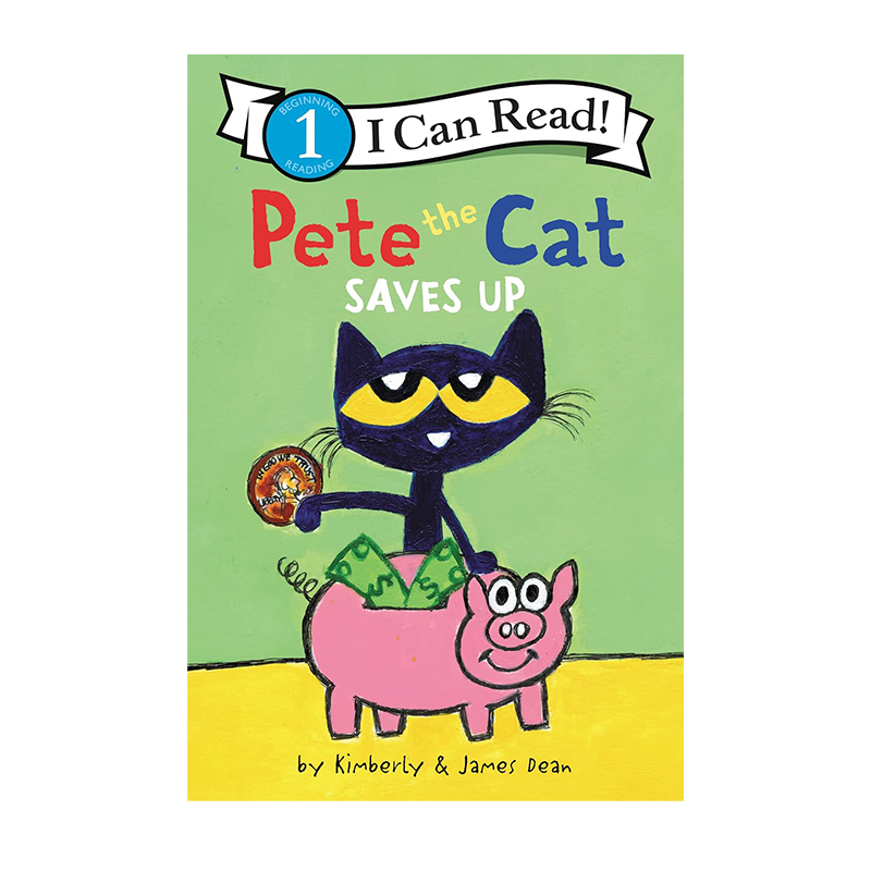 英文原版 Pete the Cat Saves Up 皮特猫 my First I Can Read 分级读物 儿童绘本图画故事书