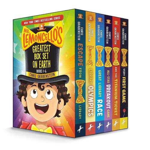 【自营】预售 英文原版 Mr. Lemoncello's Greatest Box Set on Earth 6册礼盒张 莱蒙斯洛先生 神奇图书馆系列  儿童章节冒险小说