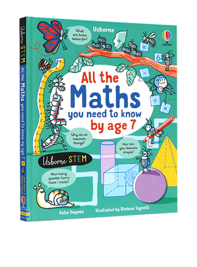 英文原版 尤斯伯恩 Usborne All the Maths You Need to Know by Age 7 7岁前你需要知道的数学知识 学习技巧 5-7岁精装