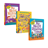 3册 Games Writing Tips Jokes Weird and Puzzle School Reading 疯狂学校阅读写作语法小贴士 英文原版
