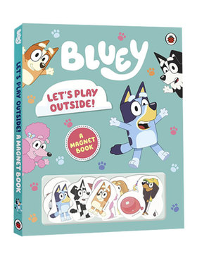 英文原版 Bluey Let's Play Outside! 小蓝狗布鲁伊 磁铁互动游戏书 我们去外面玩吧