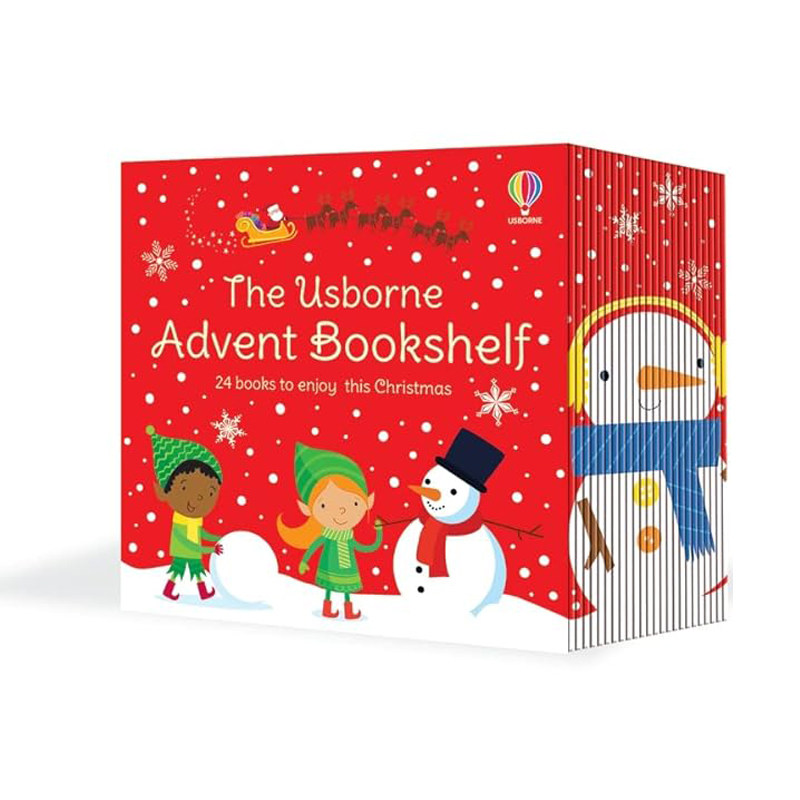 尤斯伯恩圣诞倒数书架 24册盒装 The Usborne Advent Bookshelf 英文原版 儿童绘本24册圣诞故事书