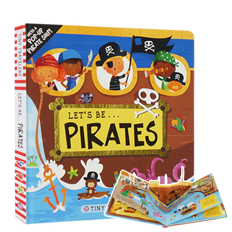 英文原版 儿童绘本 Tiny Travelers  Let's Be... Pirates 小小旅行家 立体书 儿童启蒙 边玩边学