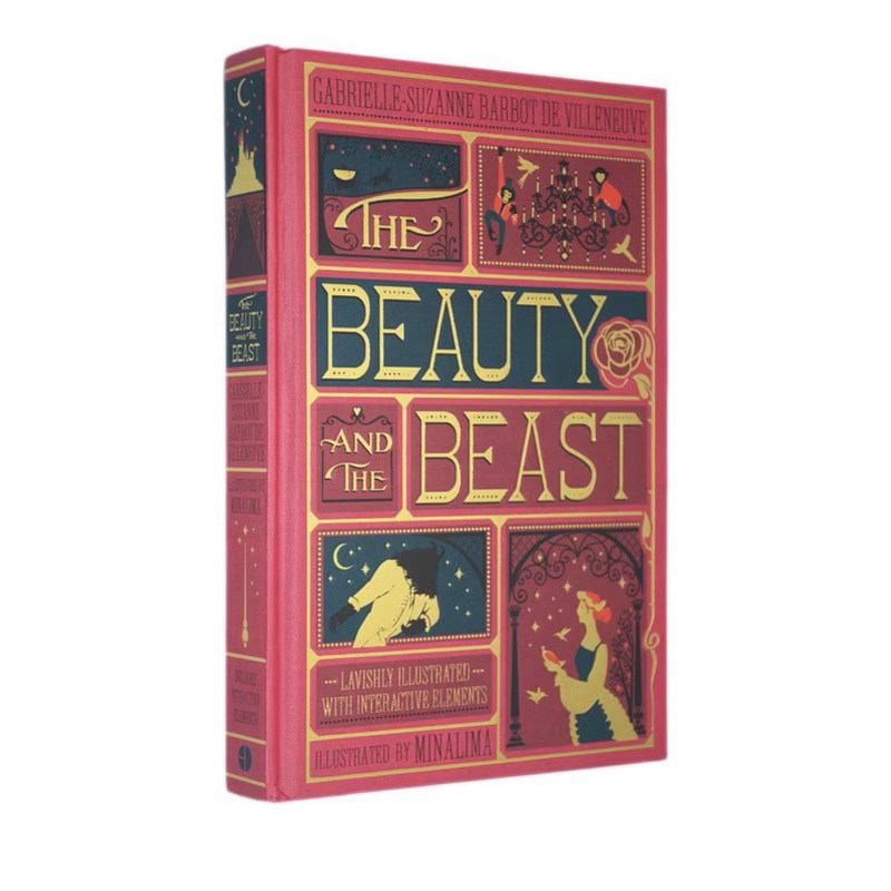 英文原版 美女与野兽 Beauty and the Beast 立体书 内含互动式机关 全彩复刻插图版经典童话 贝儿