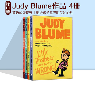 Great 中小学英语阅读提升 Blume作品 儿童章节小说书 4册合售 One the and Pain Judy 英文原版