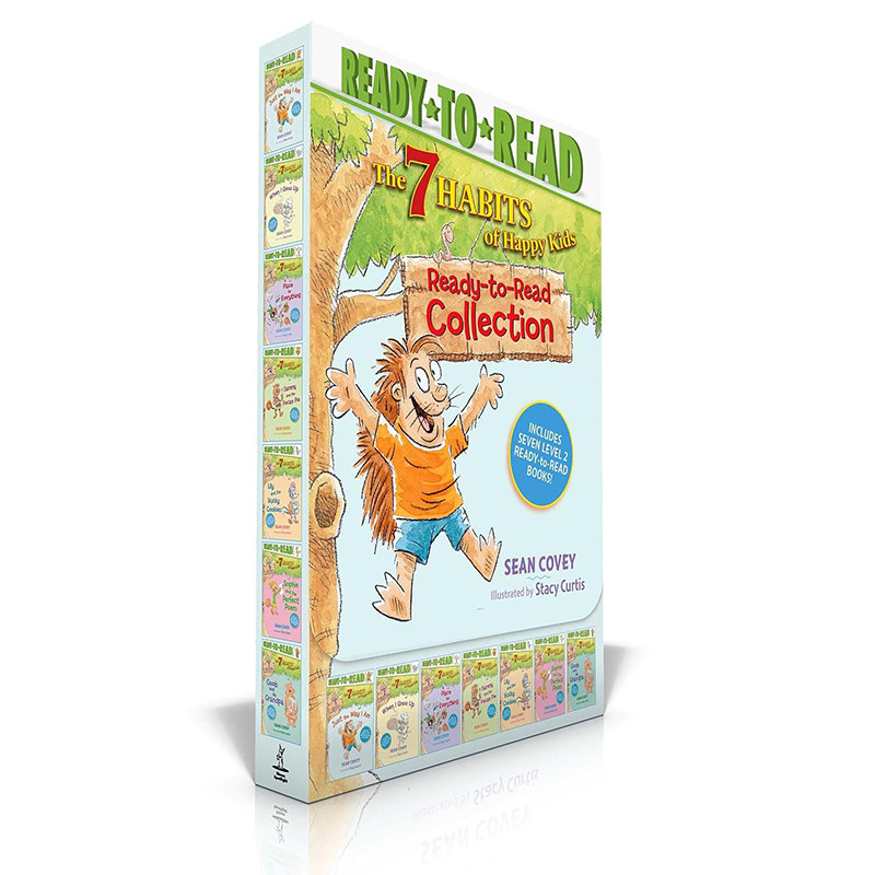 预售 英文原版 7Habits of Happy Kids 快乐儿童的7个习惯系列 7册盒装 Ready to Read 西蒙准备阅读系列 Level2 少儿品格培养全彩