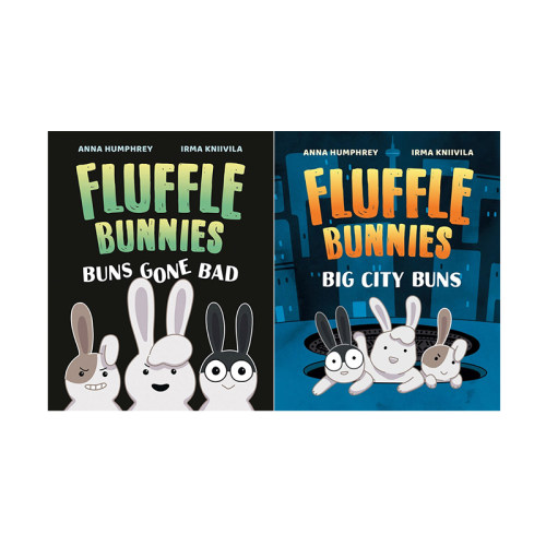 【自营】英文原版 Fluffle Bunnies 棉絮兔 2册合售 儿童章节桥梁故事书 安娜·汉弗莱 Anna Humphrey