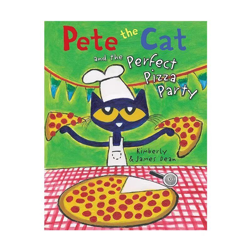 预售 英文原版 Pete the Cat and the Perfect Pizza Party 皮特猫和完美的披萨 精装绘本 儿童启蒙图画故事书