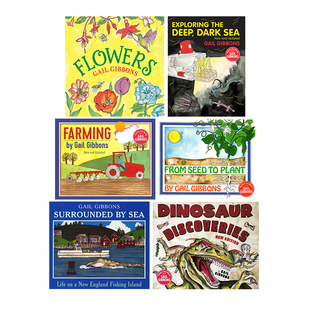 英文原版 Gail Gibbons 盖尔吉本斯少儿百科 万物运作 6册 From Seed to Plant/Flowers 儿童科普绘本