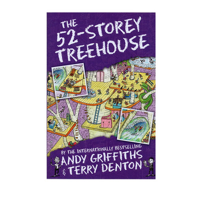 小屁孩树屋历险记 英文原版 The 52-Storey Treehouse 疯狂树屋历险记 Andy Griffiths 初级章节书 7-12岁