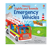 Usborne 发光发声书纸板 Vehicles Emergency 灯光与声音 and 低幼启蒙触摸书 尤斯伯恩 应急车辆 Lights Sounds 英文原版 预售
