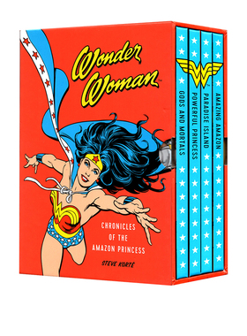 英文原版 神奇女侠 Wonder Woman: Chronicles of the Amazon Princess 4册盒装 全彩冒险插画故事书 DC漫画周边