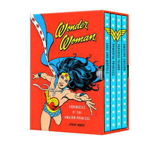 英文原版 神奇女侠 Wonder Woman: Chronicles of the Amazon Princess 4册盒装 全彩冒险插画故事书 DC漫画周边