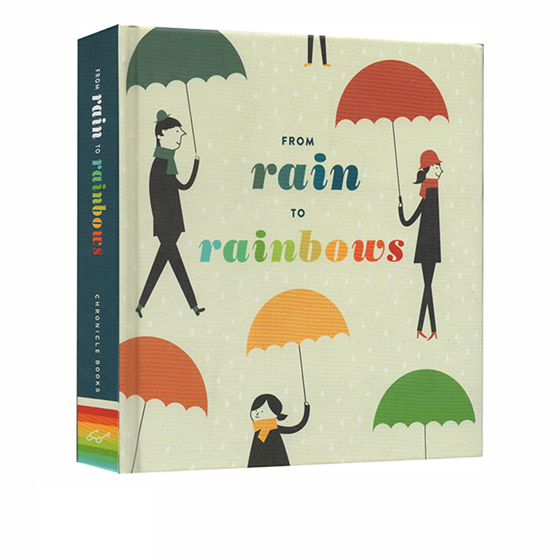 英文原版 From Rain to Rainbows 治愈系精装漫画绘本 激励自我 积极向上 友谊的故事 无条件的爱
