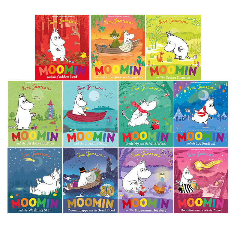 英文原版绘本 姆明 11册 Moomin And The Golden Leaf/the Ocean’s Song 芬兰著名童话小说绘本图画书 托芙·扬松