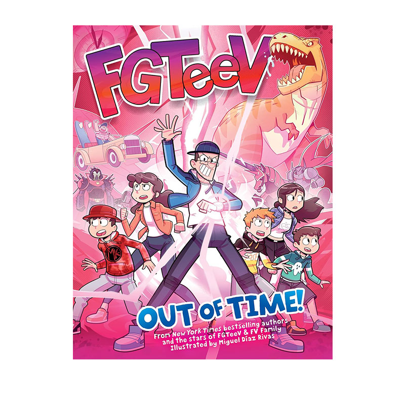 预售 英文原版 FGTeeV#4: Out of Time! 超时了 儿童全彩漫画小说 家庭冒险游戏 英文课外阅读 Miguel Díaz Rivas