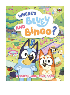 预售 小蓝狗布鲁伊 Bluey Where’s Bluey and Bingo? 布鲁伊和宾格在哪里？找找看互动游戏书 英文原版 儿童启蒙故事绘本