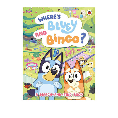 预售 小蓝狗布鲁伊 Bluey Where’s Bluey and Bingo? 布鲁伊和宾格在哪里？找找看互动游戏书 英文原版 儿童启蒙故事绘本
