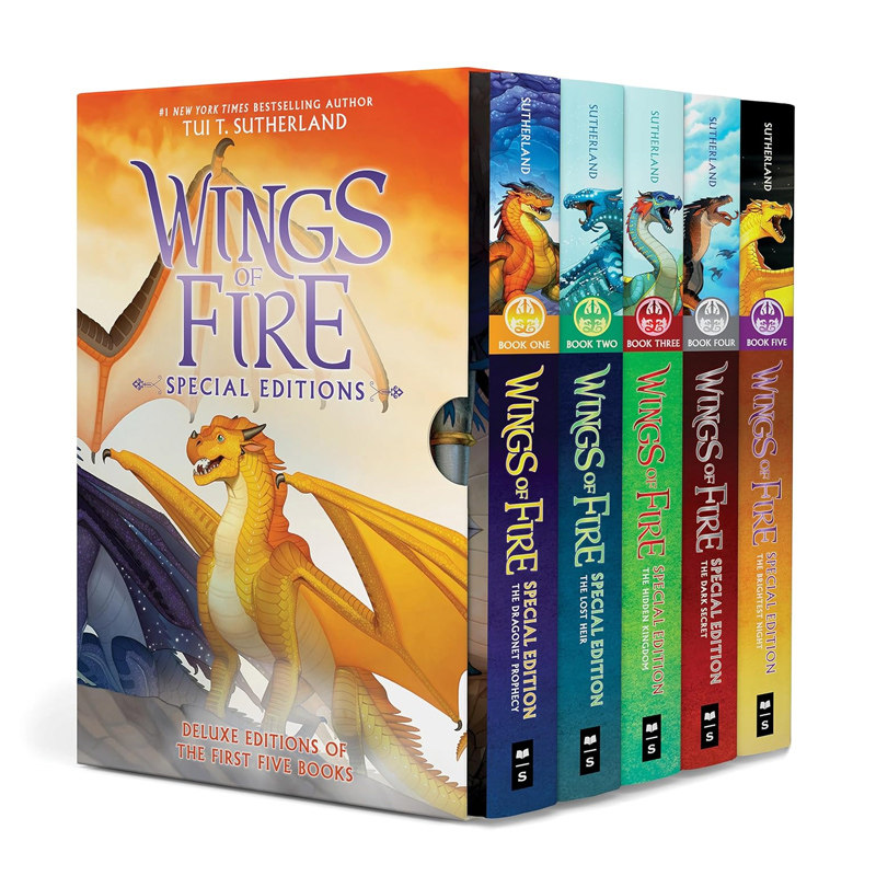 预售 英文原版 Wings of Fire #1-5 Special Edition Box Set 火翼飞龙特别版 5册盒装 青少年英文课外读物 奇幻魔法冒险章节小说
