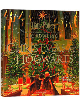 英文原版 Christmas at Hogwarts 霍格沃茨的圣诞节 Harry Potter 哈利波特与魔法石 插画艺术画册 J.K. Rowling