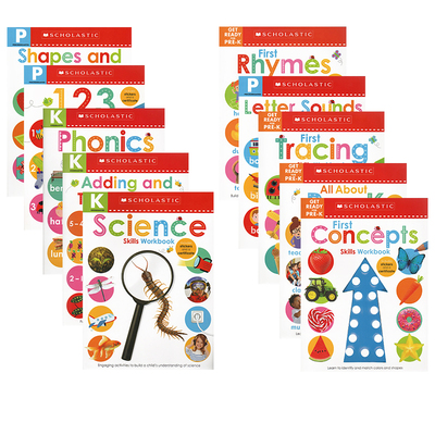 英文原版 Early Learners Get Ready for Pre-k/Kindergarten/Prekindergarten Skills Workbook 10册 学乐幼儿英语单