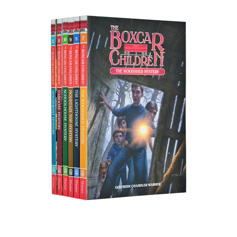 英文原版 The Boxcar Children Mysteries Book 7-12棚车少年6册合售儿童章节小说书中小学英语阅读提升清仓尝鲜价