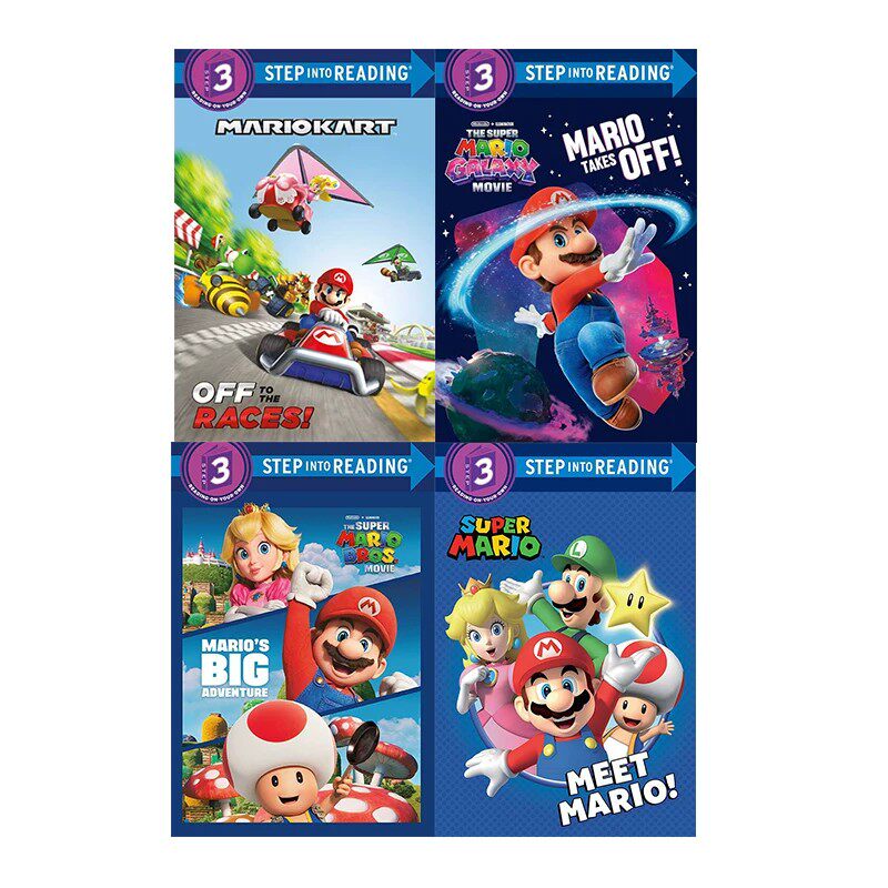 英文原版 Mario's Big Adventure/Off to the Races! 4册合售 马里奥大冒险马里奥卡丁车 企鹅兰登分级读物