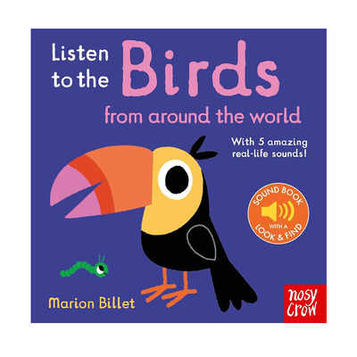 英文原版 Listen to the Birds From Around the World 我的小小音乐厅 纸板触摸发音书 听听世界各地的鸟叫  Marion Billet