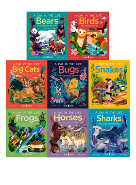预售 精装 英文原版 A Day In The Life 一天的小生活系列 儿童动物科普百科知识绘本 8册套装