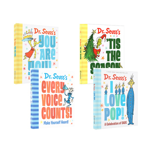 英文原版 Dr. Seuss Every Voice Counts/You Are You 4册 精装 幼儿英语启蒙学习 幽默图画故事绘本 Dr Seuss 苏斯博士