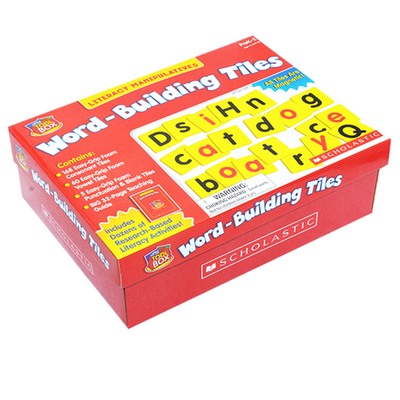 英文原版 学乐小红工具箱词语组合 Word Building Tiles Literacy Manipulatives 学前教育字母学习与组词教具 Scholastic