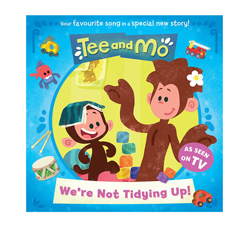 英文原版 tee and mo: were not tidying up 扫码听歌谣 儿童英语