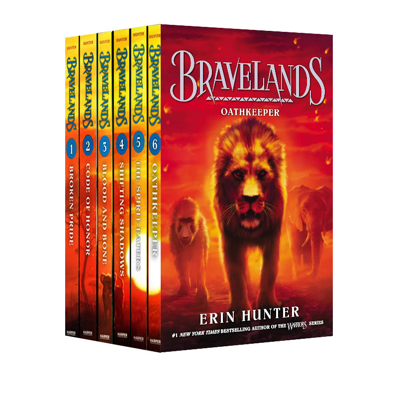 预售 Bravelands 勇敢之地首部曲1-6册 狗武士系列 破碎狮群 荣耀守则 青少年动物奇幻冒险小说 猫武士Warriors同系列