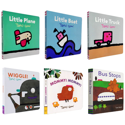 英文原版 Little Truck/Plane/Boat 大师五味太郎 Taro Gomi 6册 船 卡车交通工具 幼儿启蒙认知趣味纸板书