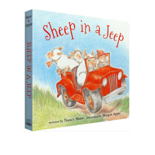 英文原版 Sheep in a Jeep 纸板书 小羊向前冲 廖彩杏推荐 朗朗上口韵文 儿童启蒙绘本