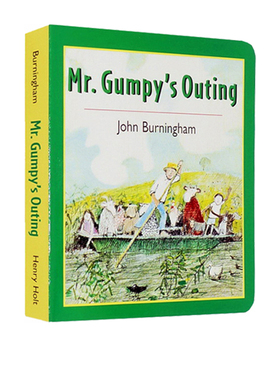 和甘伯伯去游河 纸板书 英文原版 Mr.Gumpy's Outing 吴敏兰廖彩杏书单 儿童启蒙学习图画故事书 John Burningham约翰·伯宁罕