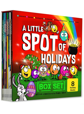 预售 英文原版 豆豆家族的魔法情商课 A Little SPOT of Holidays 一点点假期 8册盒装 儿童启蒙绘本 圣诞节新年节日礼品故事书