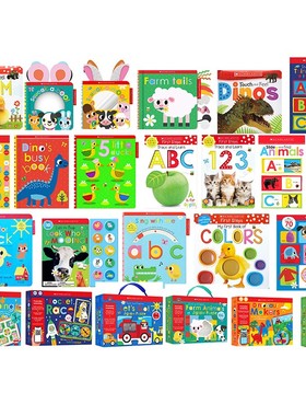 英文原版 Early Learners 启蒙认知游戏操作书 ABC Things That Go 颜色认知 纸板书 My First Book of Colors