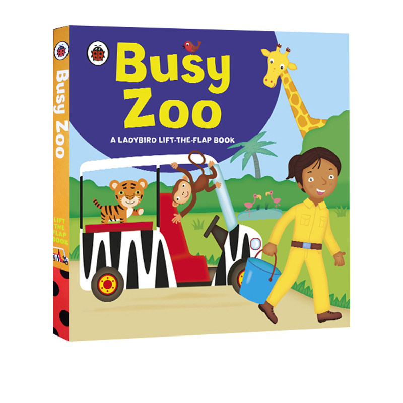 预售 英文原版绘本 Ladybird lift-the-flap book Busy Zoo 纸板翻翻书 亲子互动