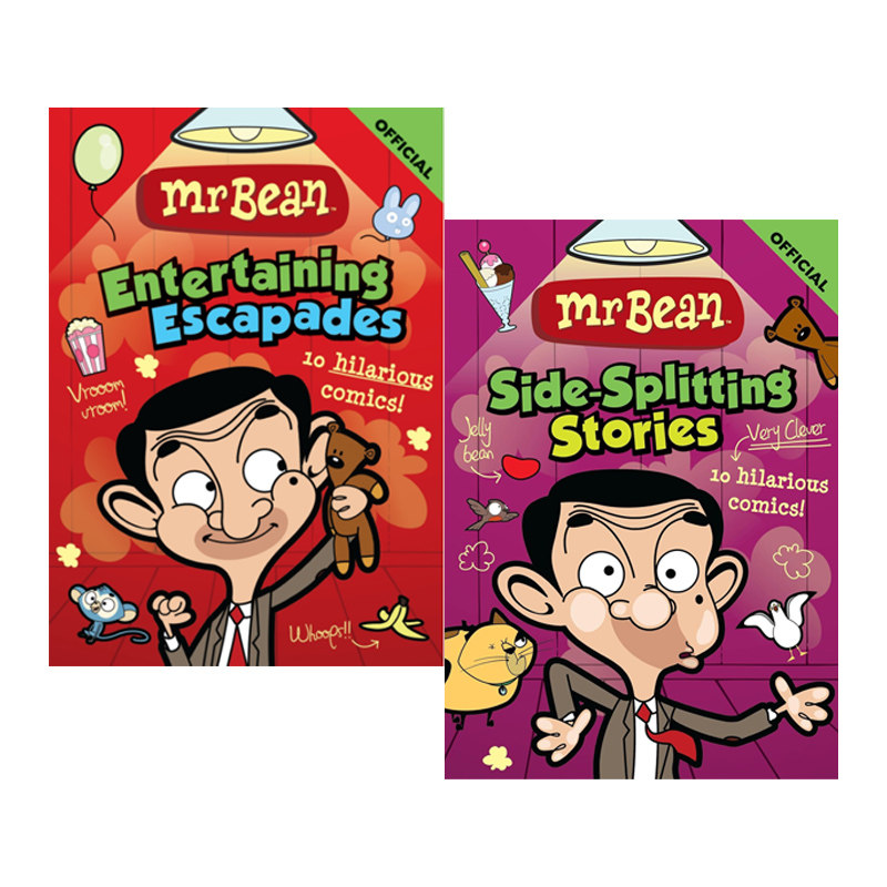 预售 英文原版 Mr Bean 憨豆先生 2册 全彩幽默漫画桥梁书 7-10 岁儿童英文课外阅读读物