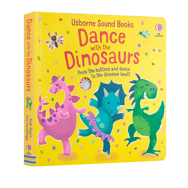 英文原版绘本 usborne sound books dance with the dinosaurs 纸板